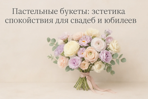 Пастельные букеты: эстетика спокойствия для свадеб и юбилеев